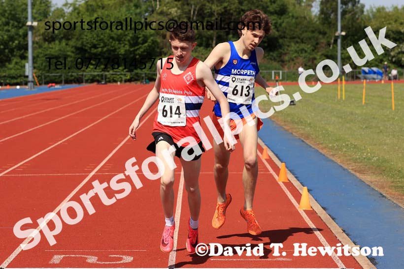 Mens under-20s 800 metres 2025 North Eastern Track and Field Champs., Shildon, County Durham. Photo: David T. Hewitson/Sports for All Pics
